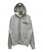Champion REVERSE WEAVE×MoMAチャンピオン リバース ウィーブ×モマ）の古着「ジップパーカー」｜グレー