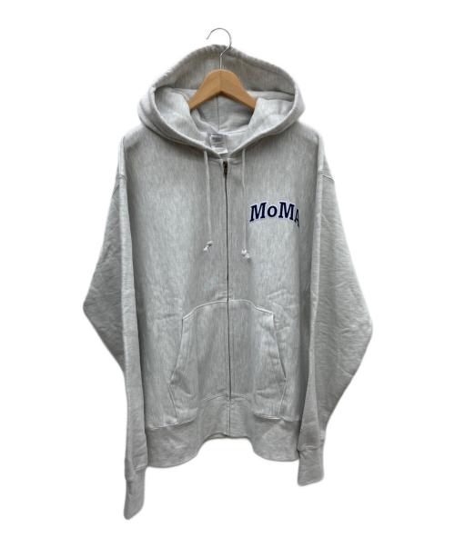 Champion REVERSE WEAVE（チャンピオン リバース ウィーブ）Champion REVERSE WEAVE (チャンピオン リバース ウィーブ) MoMA (モマ) ジップパーカー グレー サイズ:LARGEの古着・服飾アイテム