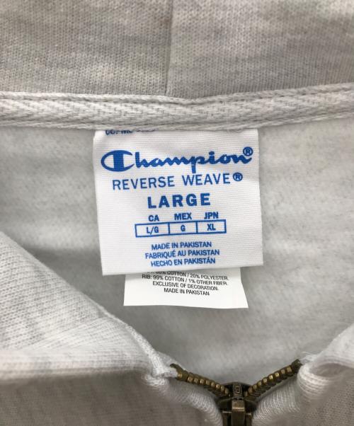 Champion REVERSE WEAVE（チャンピオン リバース ウィーブ）Champion REVERSE WEAVE (チャンピオン リバース ウィーブ) MoMA (モマ) ジップパーカー グレー サイズ:LARGEの古着・服飾アイテム