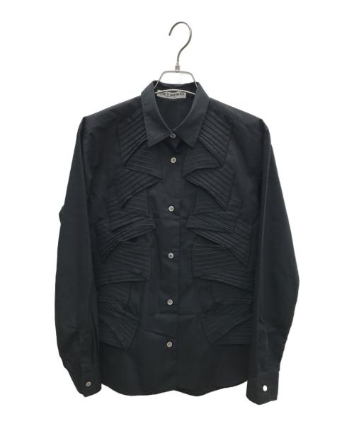 ISSEY MIYAKE WHITE LABEL（イッセイミヤケホワイトレーベル）ISSEY MIYAKE WHITE LABEL (イッセイミヤケホワイトレーベル) 長袖シャツ ブラック サイズ:2の古着・服飾アイテム