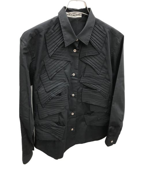 ISSEY MIYAKE WHITE LABEL（イッセイミヤケホワイトレーベル）ISSEY MIYAKE WHITE LABEL (イッセイミヤケホワイトレーベル) 長袖シャツ ブラック サイズ:2の古着・服飾アイテム