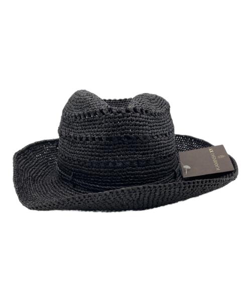 KAMINSKI XY（カミンスキー）KAMINSKI XY (カミンスキー) ストローハット ブラック 未使用品の古着・服飾アイテム