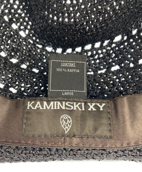 KAMINSKI XY（カミンスキー）KAMINSKI XY (カミンスキー) ストローハット ブラック 未使用品の古着・服飾アイテム