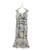 HER LIP TOハーリップトゥ）の古着「ノースリーブ・キャミソールワンピース」｜ブラック×ホワイト