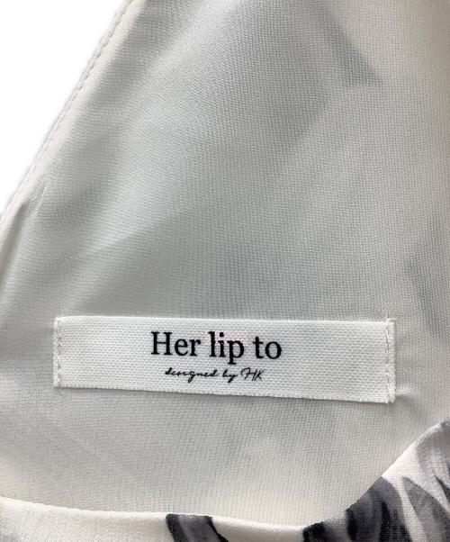 HER LIP TO（ハーリップトゥ）HER LIP TO (ハーリップトゥ) ノースリーブ・キャミソールワンピース ブラック×ホワイト サイズ:M 未使用品の古着・服飾アイテム