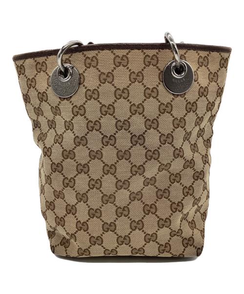 GUCCI（グッチ）GUCCI (グッチ) GG トートバッグ ブラウンの古着・服飾アイテム