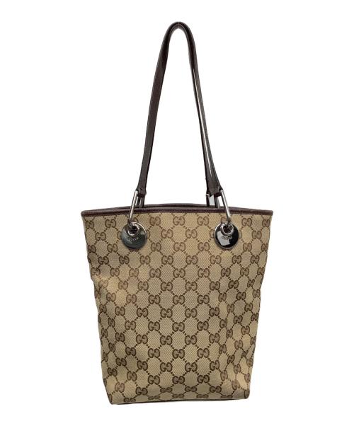 GUCCI（グッチ）GUCCI (グッチ) GG トートバッグ ブラウンの古着・服飾アイテム