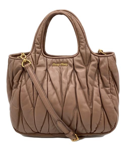 MIU MIU（ミュウミュウ）MIU MIU (ミュウミュウ) マテラッセ ブラウンの古着・服飾アイテム