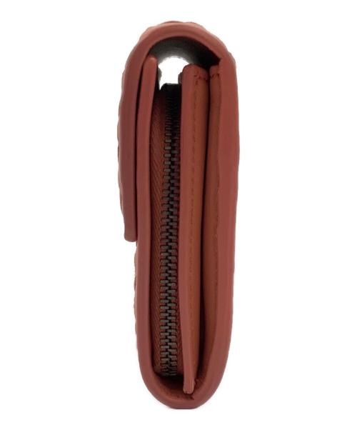 BOTTEGA VENETA（ボッテガベネタ）BOTTEGA VENETA (ボッテガベネタ) イントレチャート 長財布 ピンクの古着・服飾アイテム