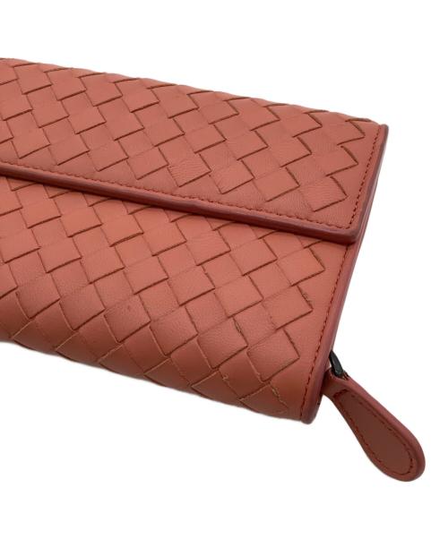 BOTTEGA VENETA（ボッテガベネタ）BOTTEGA VENETA (ボッテガベネタ) イントレチャート 長財布 ピンクの古着・服飾アイテム