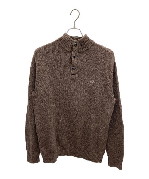 CHAPS RALPH LAUREN（チャップス ラルフローレン）CHAPS RALPH LAUREN (チャップス ラルフローレン) ハーフボタンニット ブラウン サイズ:Mの古着・服飾アイテム