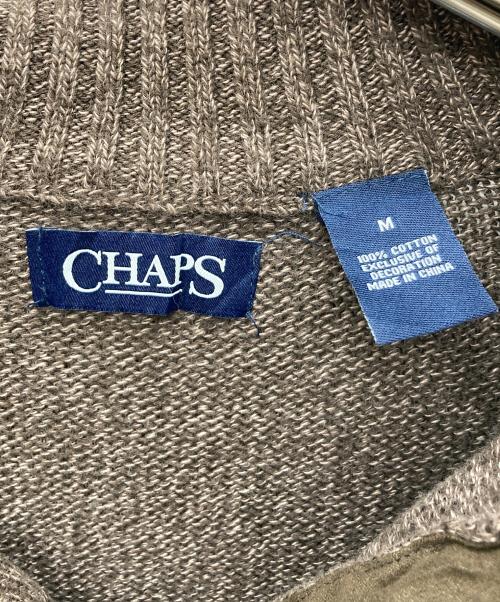 CHAPS RALPH LAUREN（チャップス ラルフローレン）CHAPS RALPH LAUREN (チャップス ラルフローレン) ハーフボタンニット ブラウン サイズ:Mの古着・服飾アイテム