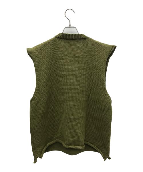 XENIA TELUNTS（キゼニアテルンツ）XENIA TELUNTS (キゼニアテルンツ) Vネックニット グリーン サイズ:4 未使用品の古着・服飾アイテム