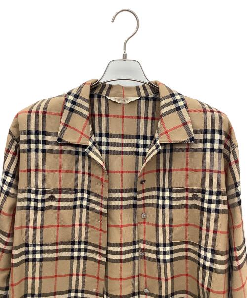 Burberry's（バーバリー）Burberry's (バーバリーズ) ノバチェック シャツジャケット ブラウン サイズ:13BRの古着・服飾アイテム