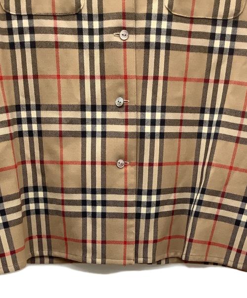 Burberry's（バーバリー）Burberry's (バーバリーズ) ノバチェック シャツジャケット ブラウン サイズ:13BRの古着・服飾アイテム