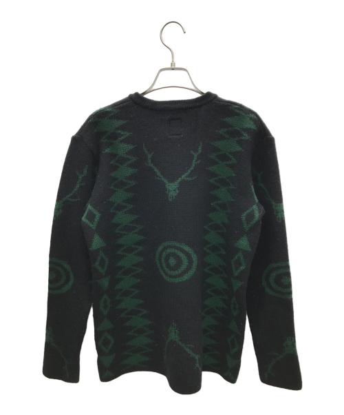 South2 West8（サウスツー ウエストエイト）South2 West8 (サウスツー ウエストエイト) 厚手ニット グリーン×ブラック サイズ:2の古着・服飾アイテム