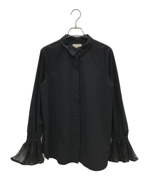 UNITED ARROWS TOKYO（ユナイテッドアローズトウキョウ）UNITED ARROWS TOKYO (ユナイテッドアローズトウキョウ) オーガンジープリーツカフスブラウス ブラック サイズ:無しの古着・服飾アイテム