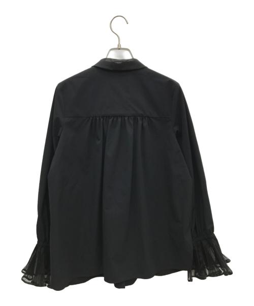 UNITED ARROWS TOKYO（ユナイテッドアローズトウキョウ）UNITED ARROWS TOKYO (ユナイテッドアローズトウキョウ) オーガンジープリーツカフスブラウス ブラック サイズ:無しの古着・服飾アイテム