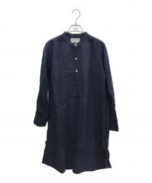 Khadi and Co（カディアンドコー）の古着「長袖ワンピース」｜ネイビー