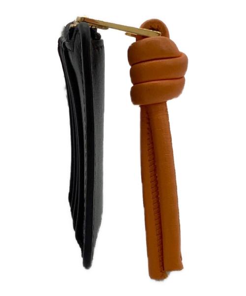 LOEWE（ロエベ）LOEWE (ロエベ) ノットコインカードホルダー ブラック×オレンジの古着・服飾アイテム