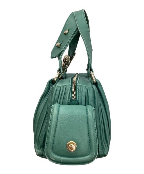 BVLGARI（ブルガリ）BVLGARI (ブルガリ) レオーニギャザーバッグ グリーンの古着・服飾アイテム