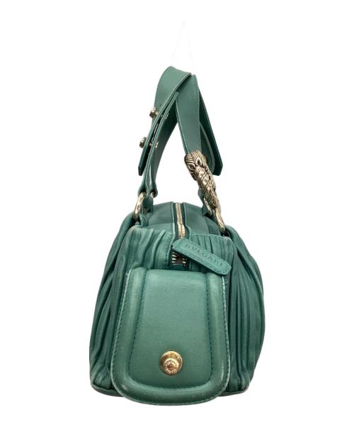 BVLGARI（ブルガリ）BVLGARI (ブルガリ) レオーニギャザーバッグ グリーンの古着・服飾アイテム