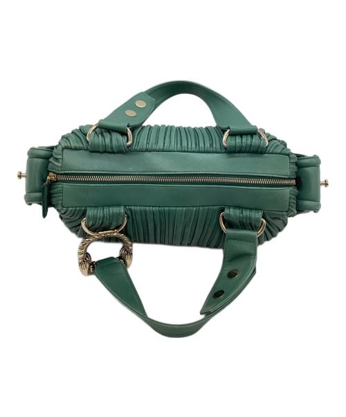 BVLGARI（ブルガリ）BVLGARI (ブルガリ) レオーニギャザーバッグ グリーンの古着・服飾アイテム