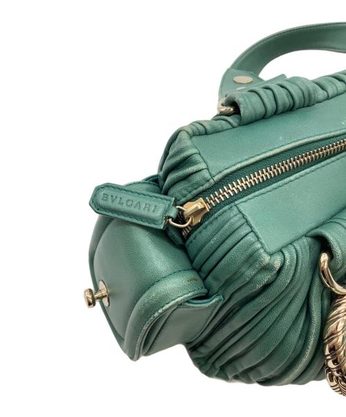 BVLGARI（ブルガリ）BVLGARI (ブルガリ) レオーニギャザーバッグ グリーンの古着・服飾アイテム