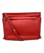 LOEWEロエベ）の古着「LOEWE アナグラム ラージダブルポーチ ショルダーバッグ」｜レッド