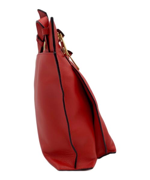 LOEWE（ロエベ）LOEWE (ロエベ) LOEWE アナグラム ラージダブルポーチ ショルダーバッグ  レッドの古着・服飾アイテム