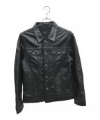 Liugoo Leathersリューグーレザーズ）の古着「レザージャケット」｜ブラック