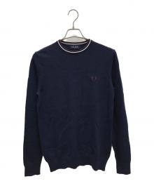 FRED PERRY（フレッドペリー）の古着「薄手ニット」｜ネイビー