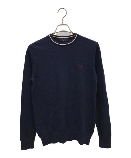 FRED PERRY（フレッドペリー）FRED PERRY (フレッドペリー) 薄手ニット ネイビー サイズ:Sの古着・服飾アイテム