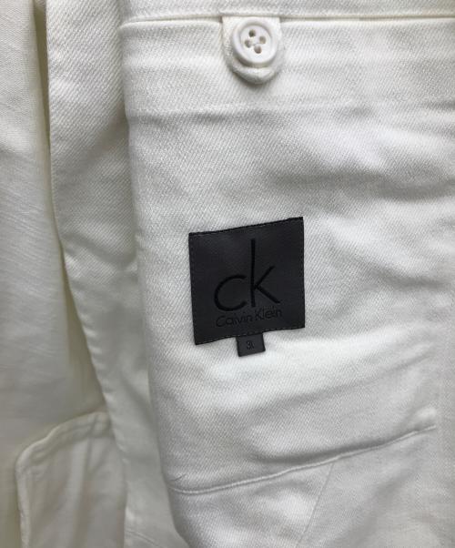 Calvin Klein（カルバンクライン）Calvin Klein (カルバンクライン) デニムジャケット ホワイト サイズ:3Lの古着・服飾アイテム