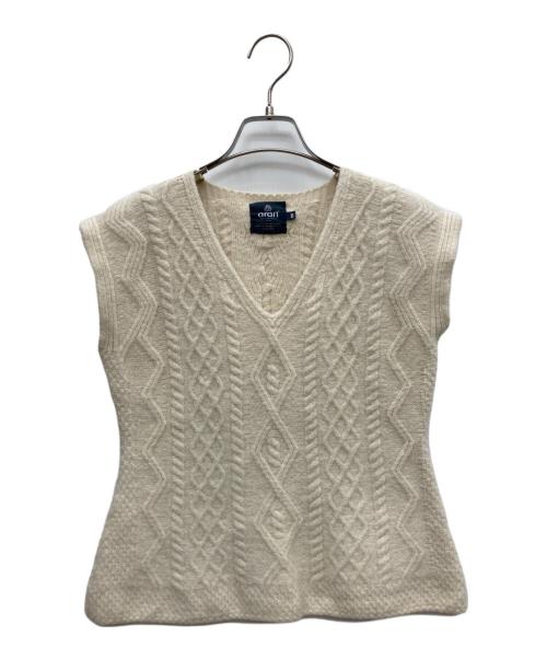 aran WOOLLEN MILLS（アラン ウーレンミルズ）aran WOOLLEN MILLS (アラン ウーレンミルズ) ニットベスト ベージュ サイズ:Mの古着・服飾アイテム