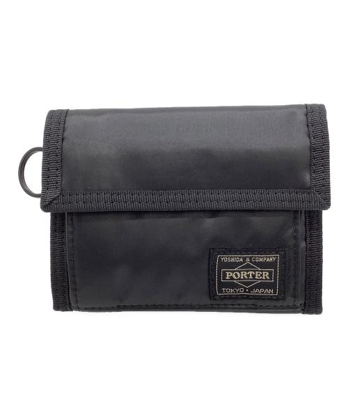 PORTER（ポーター）PORTER (ポーター) 3つ折り財布 ブラックの古着・服飾アイテム