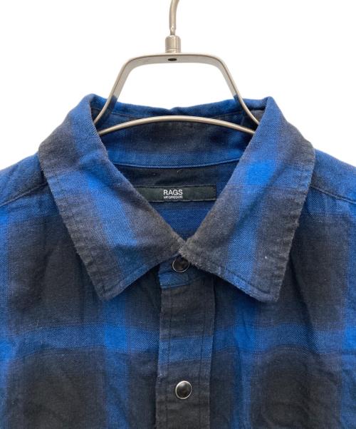 Rags McGREGOR（ラグスマックレガー）Rags McGREGOR (ラグスマックレガー) 長袖シャツ ブルー サイズ:Ｌの古着・服飾アイテム
