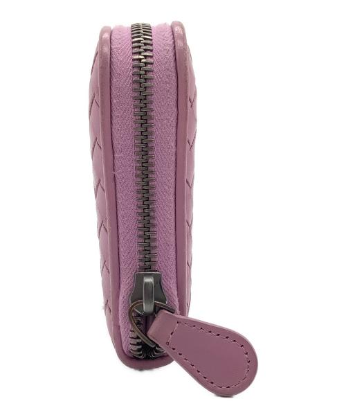 BOTTEGA VENETA（ボッテガベネタ）BOTTEGA VENETA (ボッテガベネタ) イントレチャートラウンドファスナー財布 パープルの古着・服飾アイテム