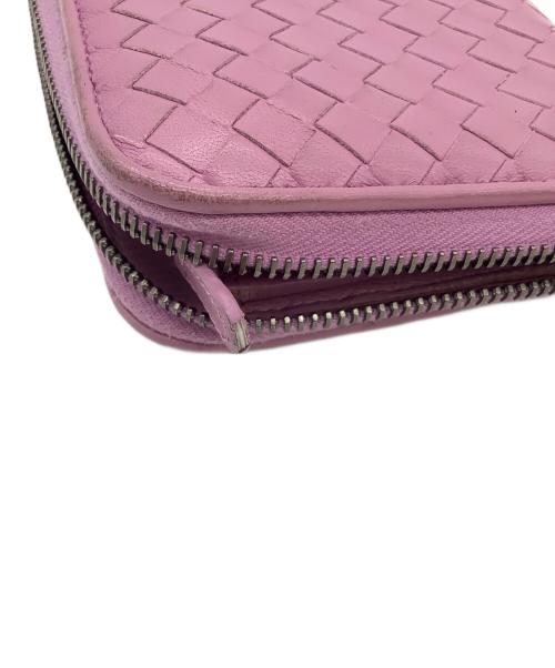 BOTTEGA VENETA（ボッテガベネタ）BOTTEGA VENETA (ボッテガベネタ) イントレチャートラウンドファスナー財布 パープルの古着・服飾アイテム