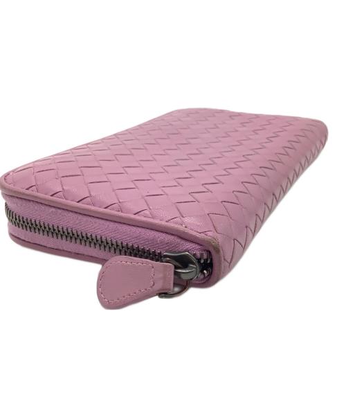 BOTTEGA VENETA（ボッテガベネタ）BOTTEGA VENETA (ボッテガベネタ) イントレチャートラウンドファスナー財布 パープルの古着・服飾アイテム