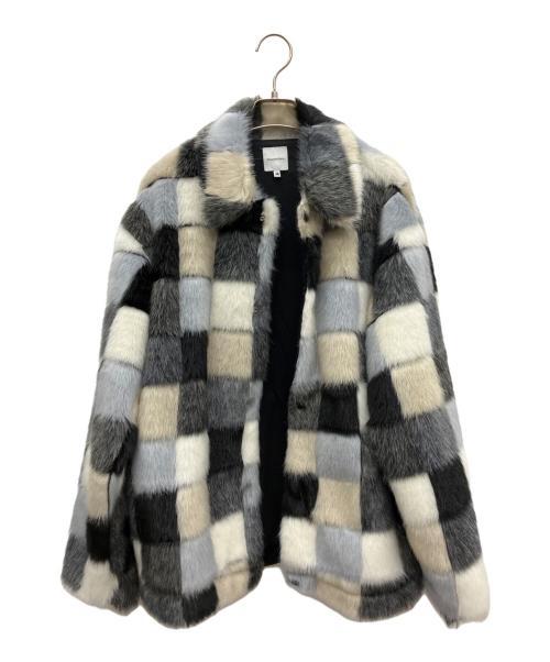 SASQUATCHfabrix.（サスクワッチファブリックス）SASQUATCHfabrix. (サスクワッチファブリックス) フェイクファージャケット マルチカラー サイズ:Mの古着・服飾アイテム