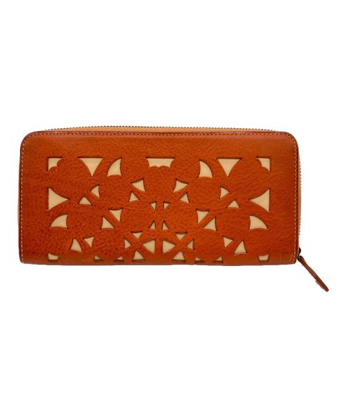 genten（ゲンテン）genten (ゲンテン) ラウンドファスナー財布 ブラウンの古着・服飾アイテム