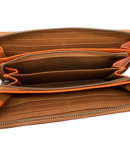 genten（ゲンテン）genten (ゲンテン) ラウンドファスナー財布 ブラウンの古着・服飾アイテム