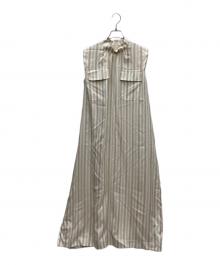 ebure（エブール）の古着「ノースリーブワンピース」｜ベージュ