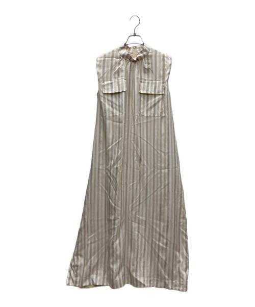 ebure（エブール）ebure (エブール) ノースリーブワンピース ベージュ サイズ:36 未使用品の古着・服飾アイテム