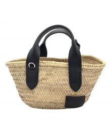 J&M DAVIDSON（ジェイ＆エム デヴィッドソン）の古着「カゴバッグ」｜ベージュ×ブラック