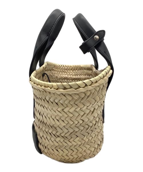 J&M DAVIDSON（ジェイ＆エム デヴィッドソン）J&M DAVIDSON (ジェイ＆エム デヴィッドソン) カゴバッグ ベージュ×ブラックの古着・服飾アイテム