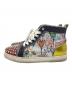 Christian Louboutin (クリスチャン・ルブタン) スタッズスパンコール ハイカットスニーカー ブラック×シルバー サイズ:39 1/2：25000円