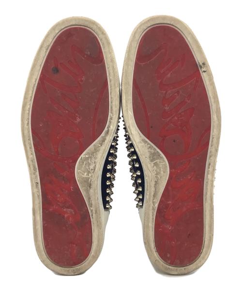 Christian Louboutin（クリスチャン・ルブタン）Christian Louboutin (クリスチャン・ルブタン) Louis Spikes スニーカー ネイビー×レッド サイズ:39 1/2の古着・服飾アイテム