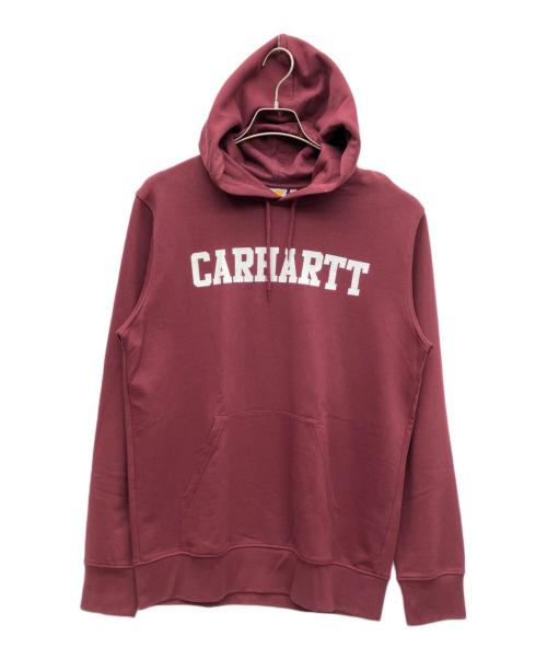 CarHartt（カーハート）CarHartt (カーハート) Hooded College Sweatshirt（フーデッド カレッジ スウェットシャツ ワインレッド サイズ:Mの古着・服飾アイテム